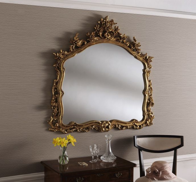Yg204 Large Silver Decorative Wall Mirror Overmantle Fireplace Mirror For Silver Decorative Wall Mirrors (View 6 of 15)