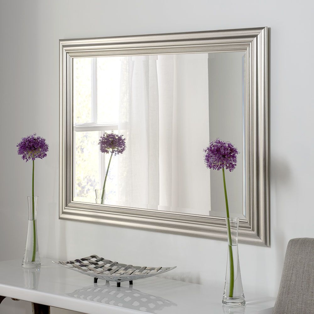 Yg701 Dark Chrome Modern Rectangle Wall Mirror Suitable For Hallway In Chrome Rectangular Wall Mirrors (View 11 of 15)