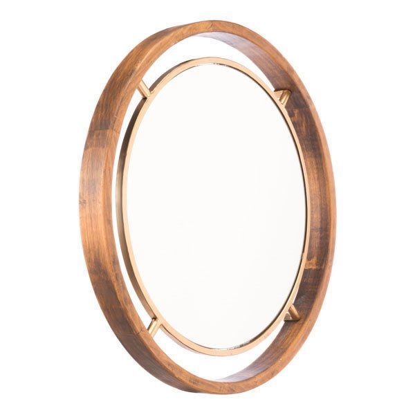 Yowell Round Accent Mirror | Round Gold Mirror, Gold Mirror Wall, Mirror Regarding Golden Voyage Round Wall Mirrors (View 5 of 15)
