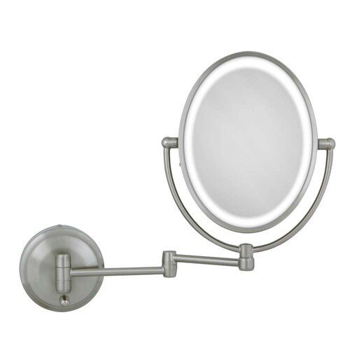 Zadro Cordless Dual Led Lighted Oval Wall Mount Mirror With 1x And 10x Within Back Lit Oval Led Wall Mirrors (View 15 of 15)