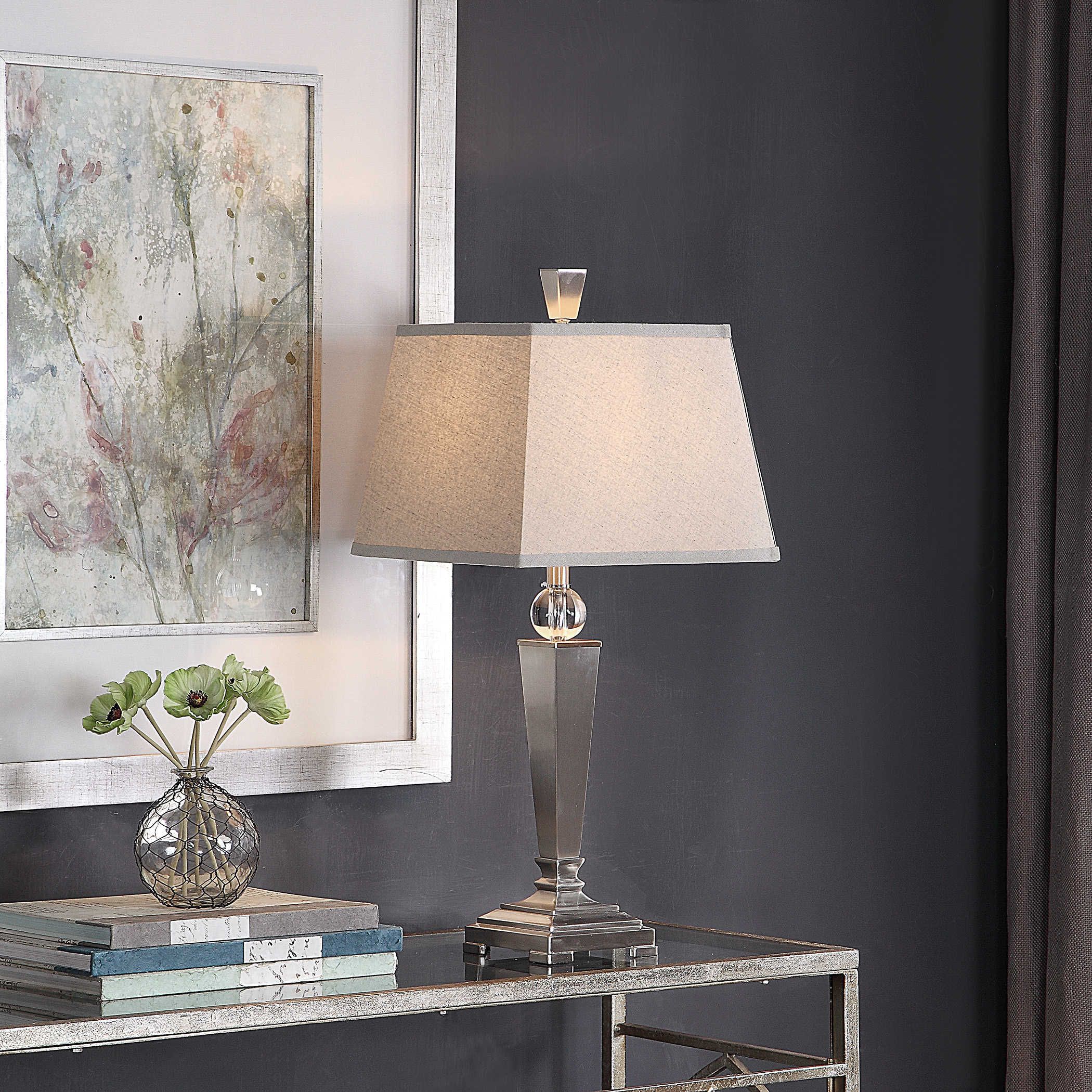 Zinc Decor Kinley Brushed Nickel Table Lamp | Ebay With Regard To Kinley Accent Mirrors (View 3 of 15)