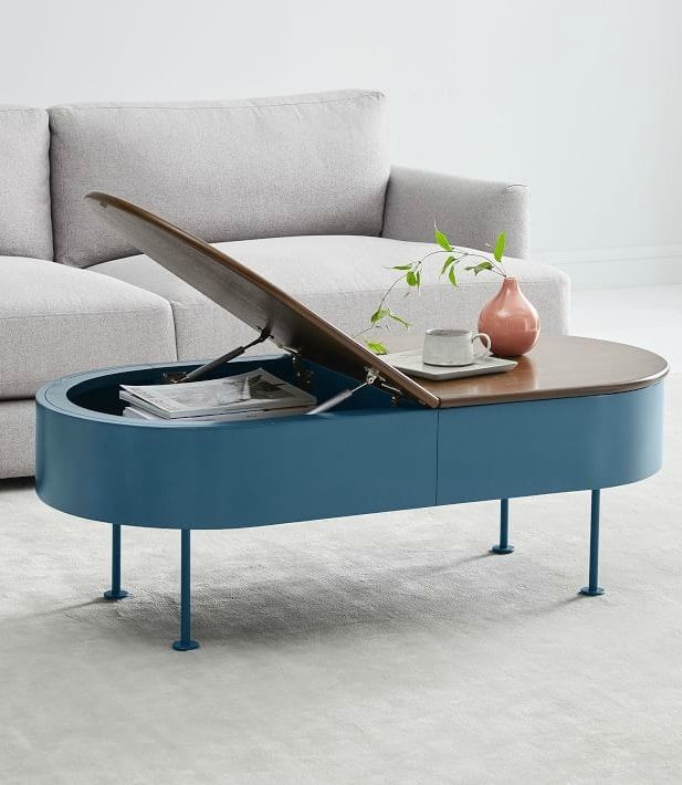 18 Stunning Coffee Tables With Built In Storage – Living In A Shoebox In Contemporary Coffee Tables With Shelf (View 3 of 15)