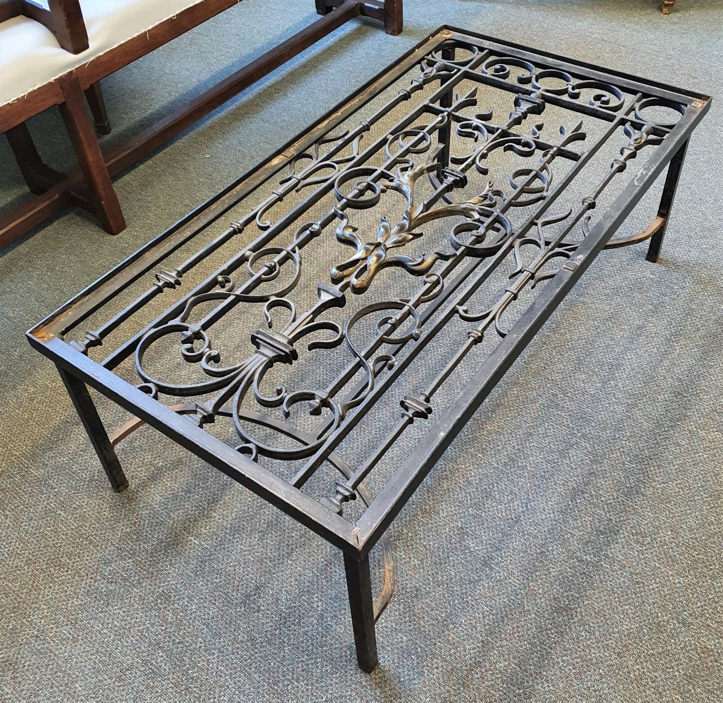 A French Wrought Iron Coffee Table Intended For Iron Coffee Tables (View 12 of 15)