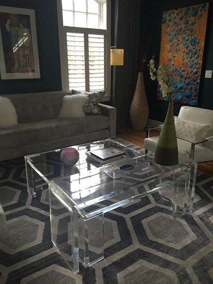 Acrylic Coffee Table Set • Matthew James Designs Intended For Thick Acrylic Coffee Tables (View 9 of 15)