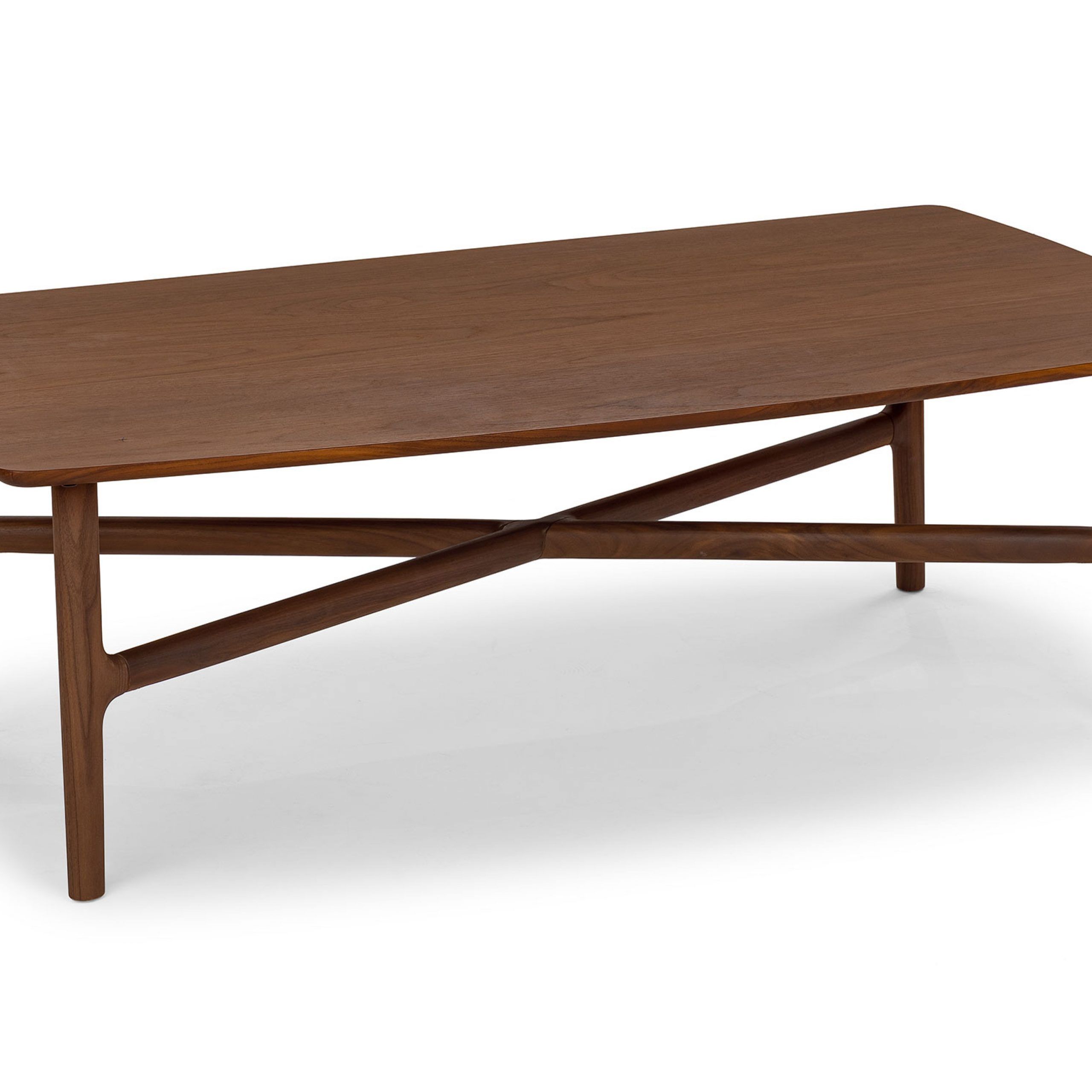 Brezza Matte Walnut Rectangular Coffee Table | Article Intended For Matte Coffee Tables (View 9 of 15)