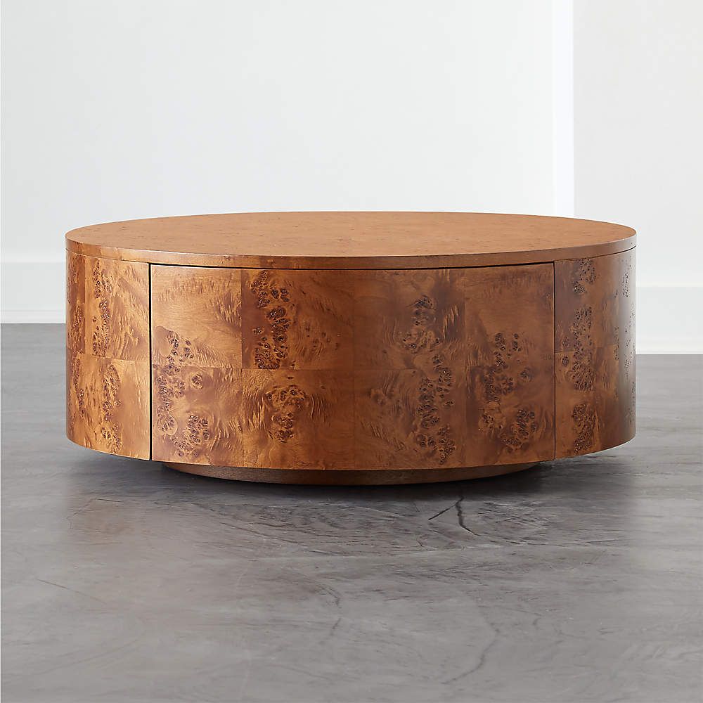 Burl Rotating Coffee Table + Reviews | Cb2 Inside Wood Rotating Tray Coffee Tables (View 8 of 15)