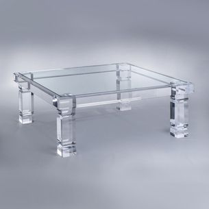Buy Adrienne Square Clear Acrylic Coffee Table In Nyc | Plexi Craft Table Within Thick Acrylic Coffee Tables (View 14 of 15)