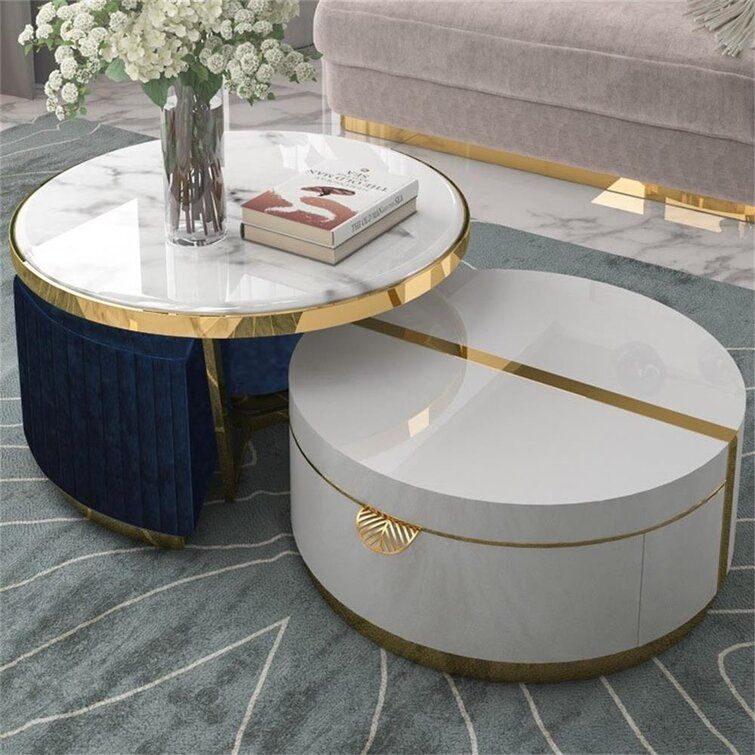 Canora Grey Kennesaw 2 Piece Coffee Table Set | Wayfair.co (View 7 of 15)