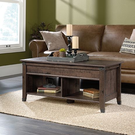 Carson Forge | Lift Top Coffee Table | 420421 | Sauder For Lift Top Coffee Tables (View 7 of 15)