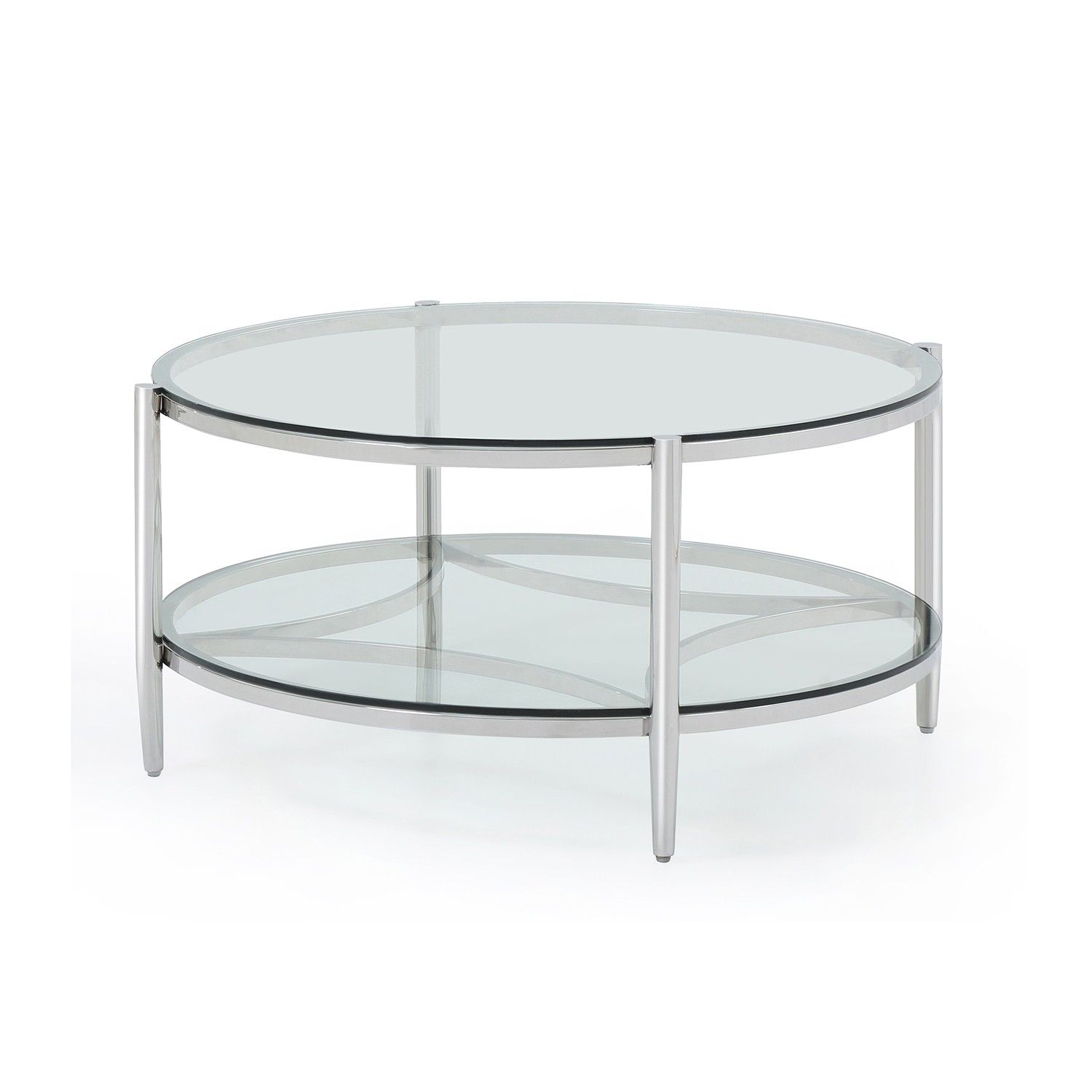 Casa Stanmore Circular Coffee Table | Leekes Inside Brushed Stainless Steel Coffee Tables (View 13 of 15)