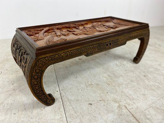 Chinese Hand Carved Coffee Table, 1930s For Sale At Pamono With Wooden Hand Carved Coffee Tables (View 3 of 15)
