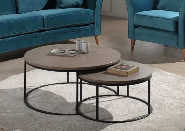 Coffee Table Set Round – Ease Baldai Pertaining To Scandinavian Coffee Tables (View 9 of 15)