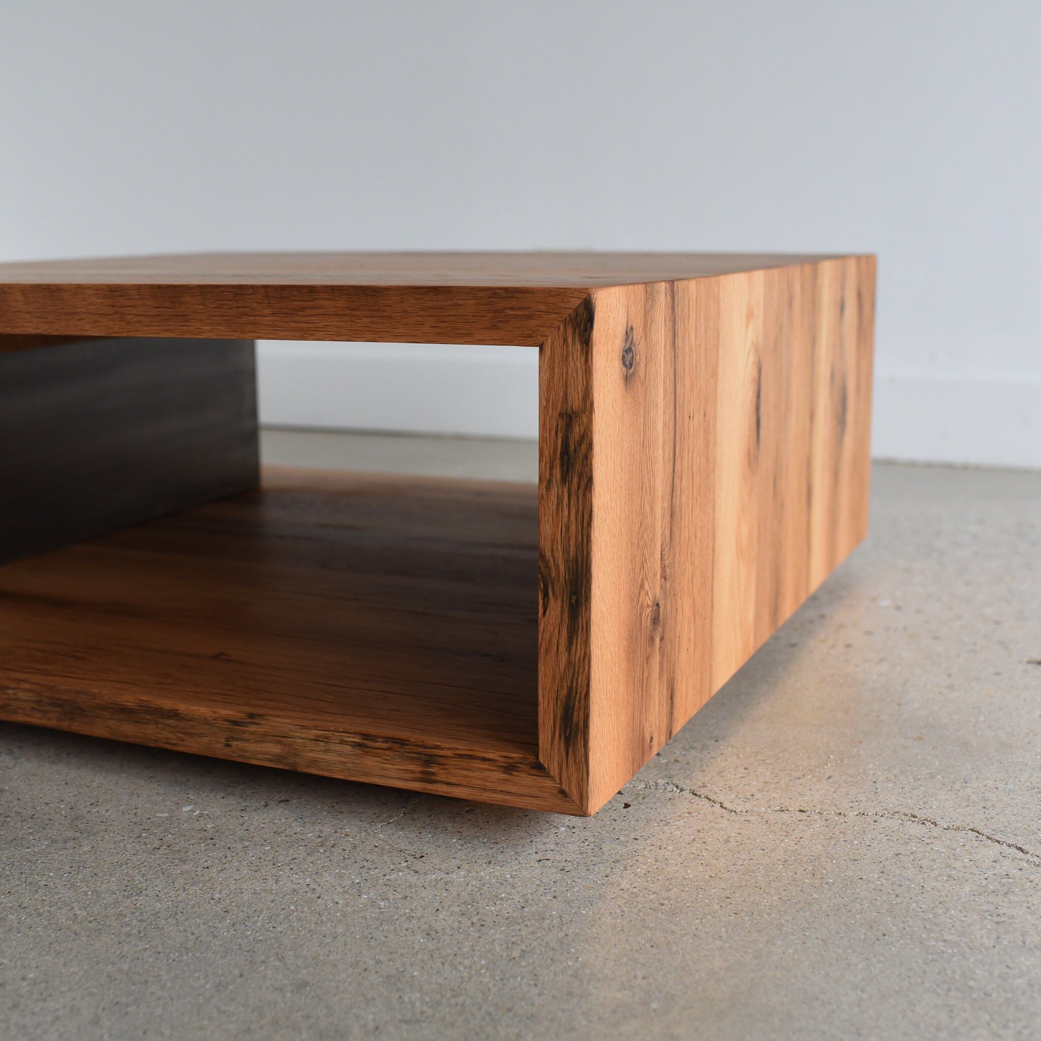 Coffee Table With Open Shelf / Modern Coffee Table Made From – Etsy In Open Shelf Coffee Tables (View 8 of 15)