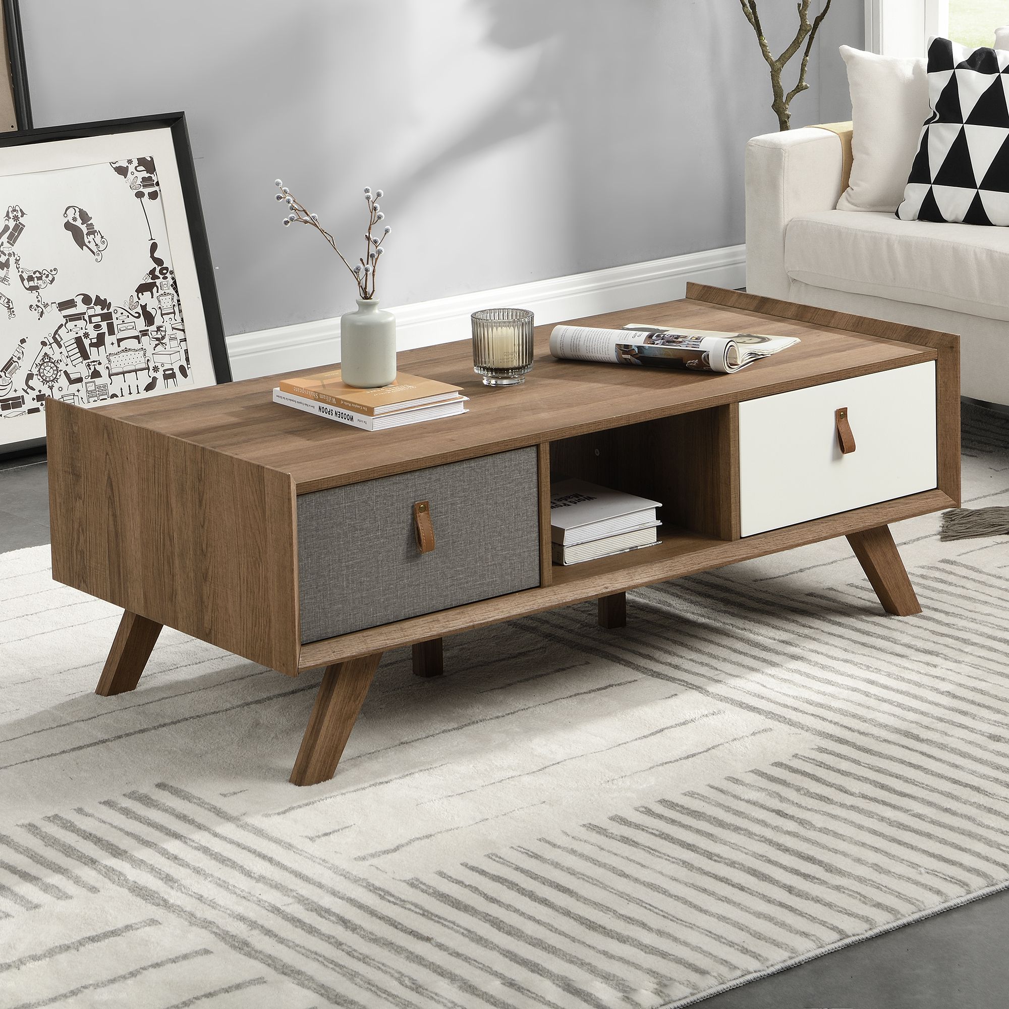 Core Living Diana 2 Drawer Coffee Table | Temple & Webster Within 2 Drawer Coffee Tables (View 15 of 15)