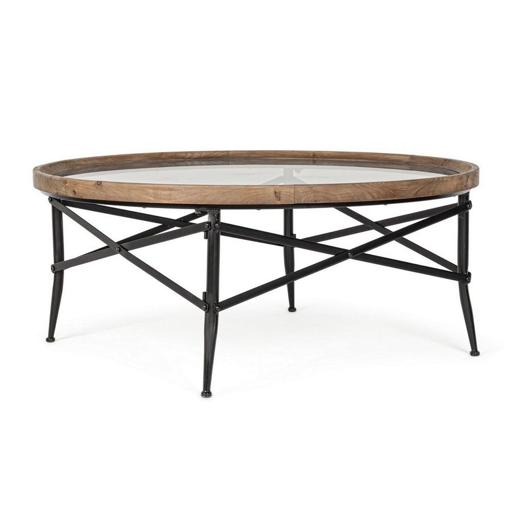 Evans Industrial Coffee Tablebizzotto For Your Living Room | Kasa Store Throughout Tempered Glass Top Coffee Tables (View 5 of 15)