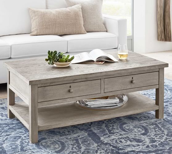 Farmhouse 48" Coffee Table | Pottery Barn With Farmhouse Style Coffee Tables (View 3 of 15)