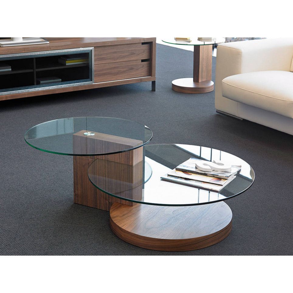 Furniture Industry – 2019 Le607 A Walnut Wood And Tempered Glass Co Pertaining To Tempered Glass Coffee Tables (View 4 of 15)