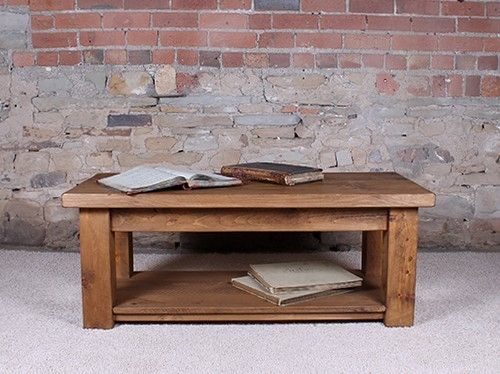 H&f Plank Coffee Table With Shelf | H&f Throughout Plank Coffee Tables (View 14 of 15)
