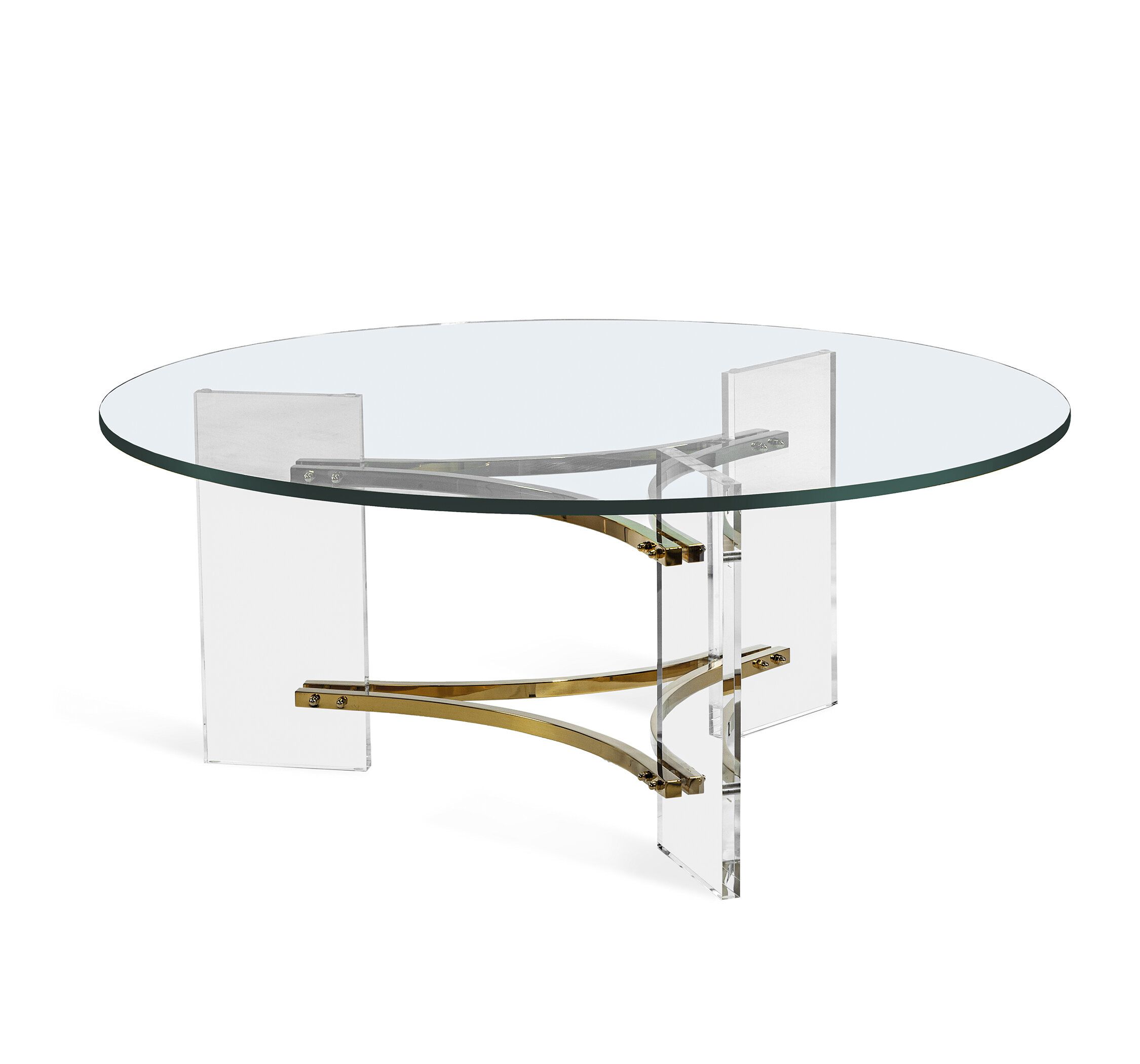 Interlude Tamara 3 Legs Coffee Table | Wayfair Inside Stainless Steel And Acrylic Coffee Tables (View 8 of 15)