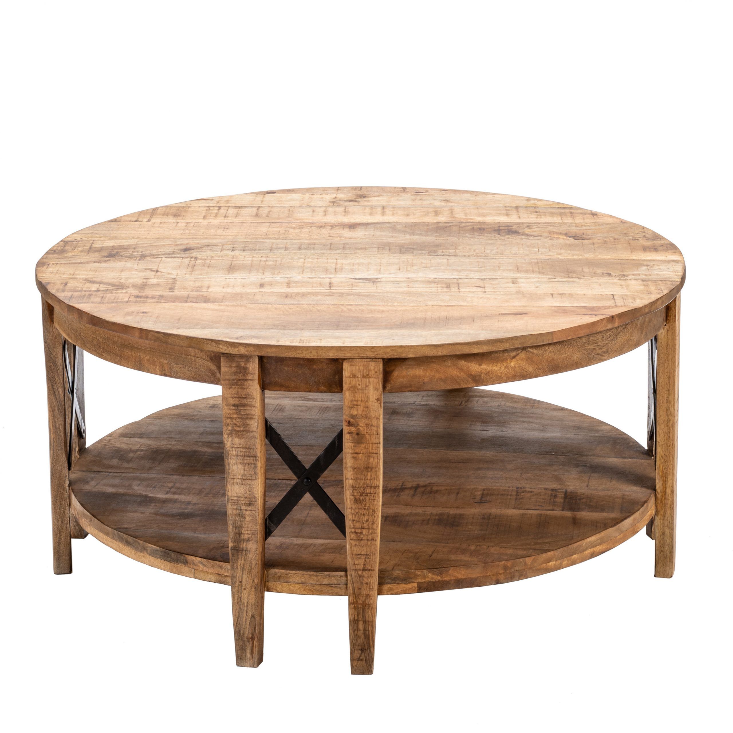 Loon Peak® Maryellen Solid Wood Floor Shelf Coffee Table & Reviews | Wayfair Intended For Open Shelf Coffee Tables (View 9 of 15)
