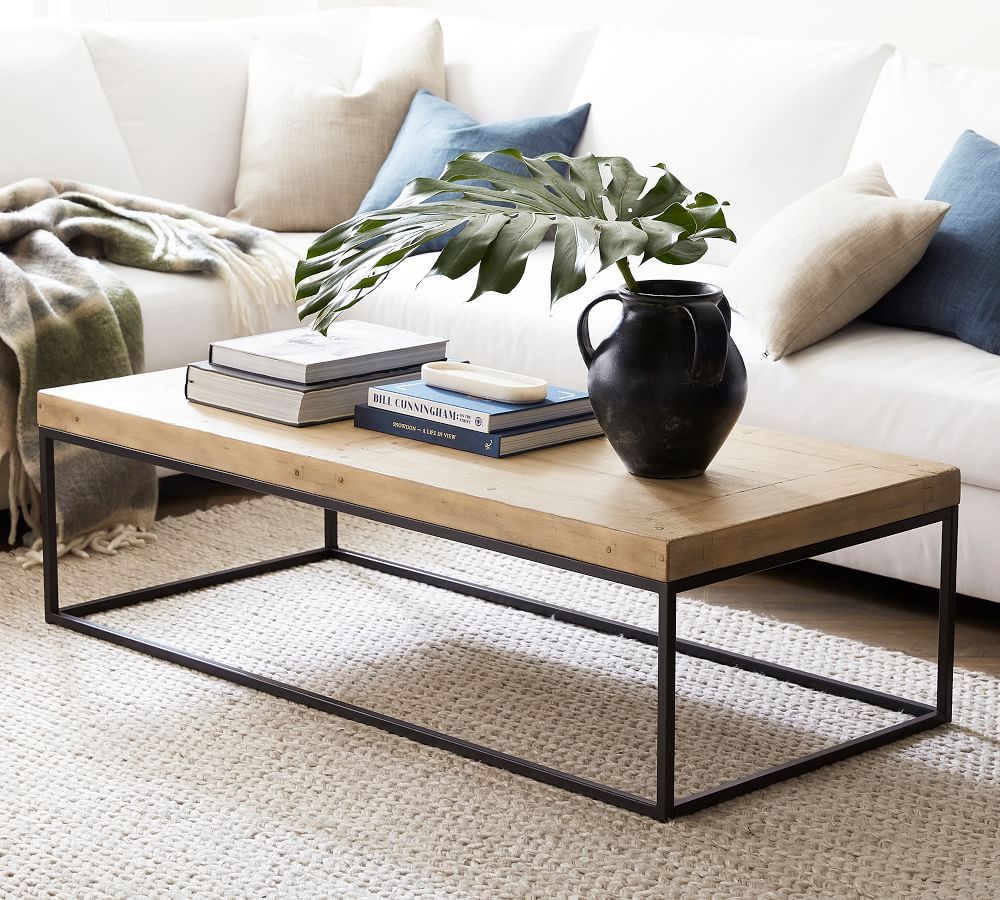Malcolm 60" Rectangular Coffee Table | Pottery Barn With Regard To Rectangle Coffee Tables (View 2 of 15)