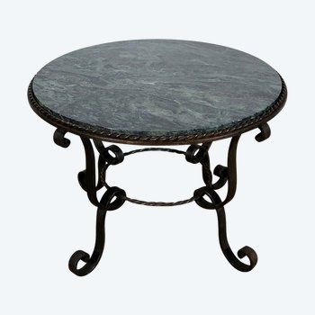 Marble And Wrought Iron Coffee Table – 1950s – Coffee Tables | Antikeo Inside Iron Coffee Tables (View 10 of 15)