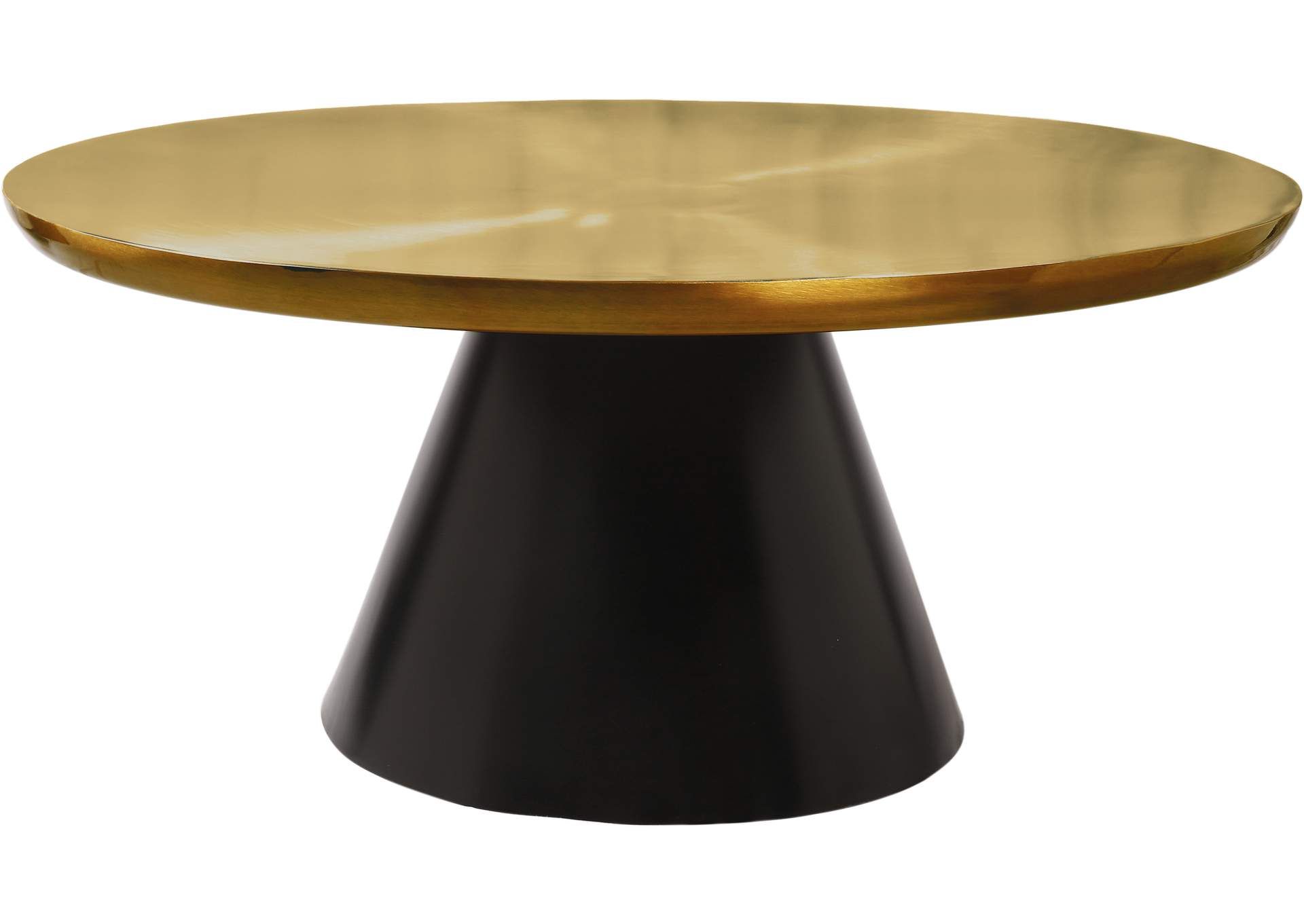 Martini Brushed Gold/matte Black Coffee Table Best Buy Furniture And  Mattress Regarding Satin Gold Coffee Tables (View 15 of 15)