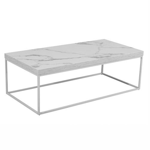 Mikasa Furniture Lucien Faux Marble Coffee Table | Temple & Webster For White Faux Marble Coffee Tables (View 11 of 15)