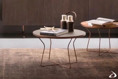 Modern Round Coffee Table With Tuft Living Room Tray | Toparredi Within Modern Round Coffee Tables (View 9 of 15)