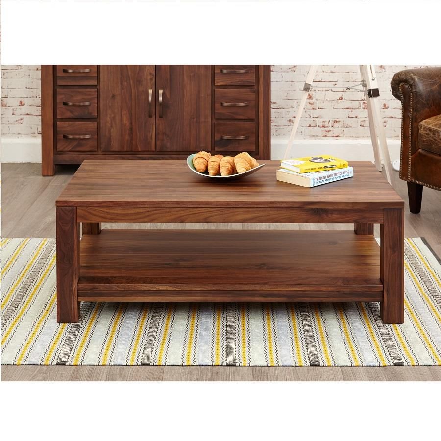 Modern Walnut Open Coffee Table Pertaining To Warm Walnut Coffee Tables (View 12 of 15)