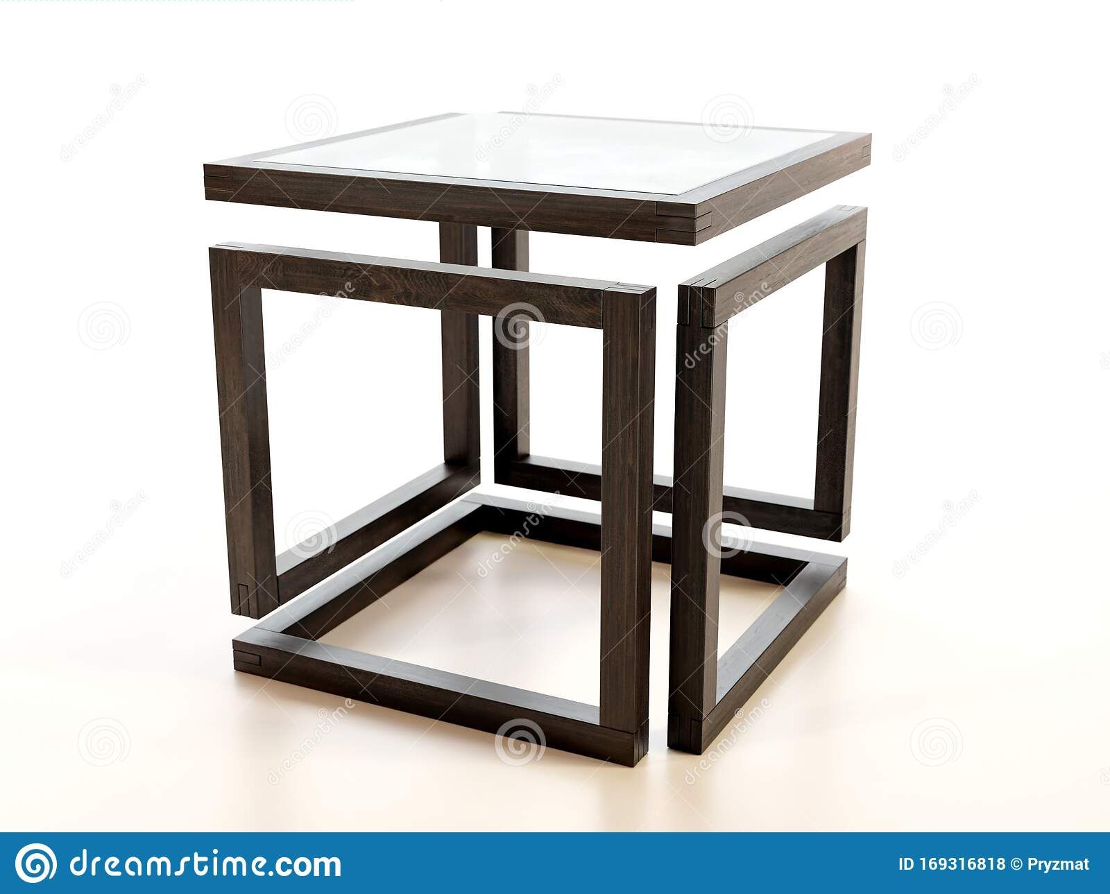 Modern Wooden Coffee Table With Glass Tabletop Stock Illustration –  Illustration Of Lifestyle, Elegant: 169316818 Within Glass Tabletop Coffee Tables (View 3 of 15)