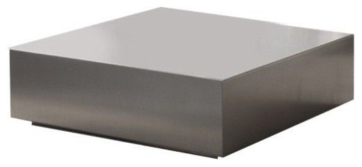 Modrest Anvil Modern Brushed Stainless Steel Coffee Table – Contemporary – Coffee  Tables  Vig Furniture Inc (View 1 of 15)