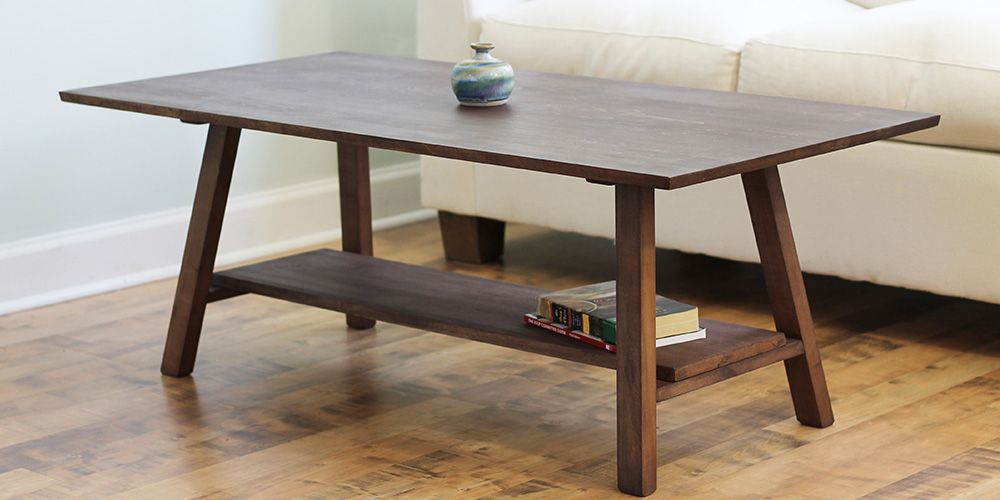 Natural Wood Coffee Table (solid Maple Hardwood) | Savvy Rest For Coffee Tables With Shelf (View 1 of 15)