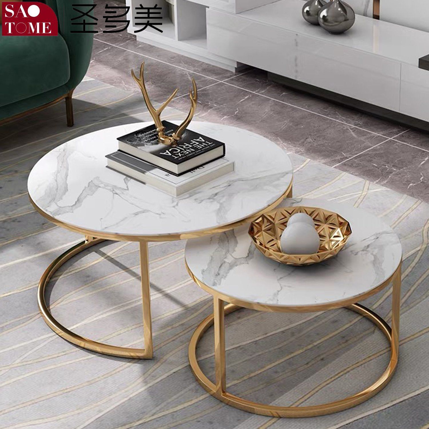 New Style Separate Round Home Furniture Living Room Coffee Table Metal Side  Table Bedroom Table Melamine Laminated Tea Table – China Coffee Tables And  Hot Sale Table Within Melamine Coffee Tables (View 7 of 15)