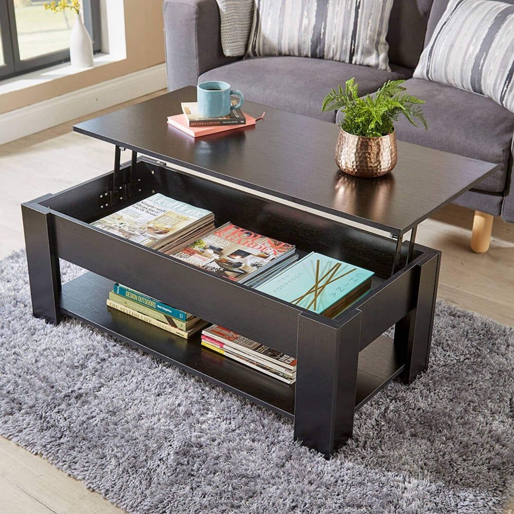 Orlando Lift Up Coffee Table Black – Big Furniture Warehouse Throughout Lift Top Coffee Tables (View 11 of 15)