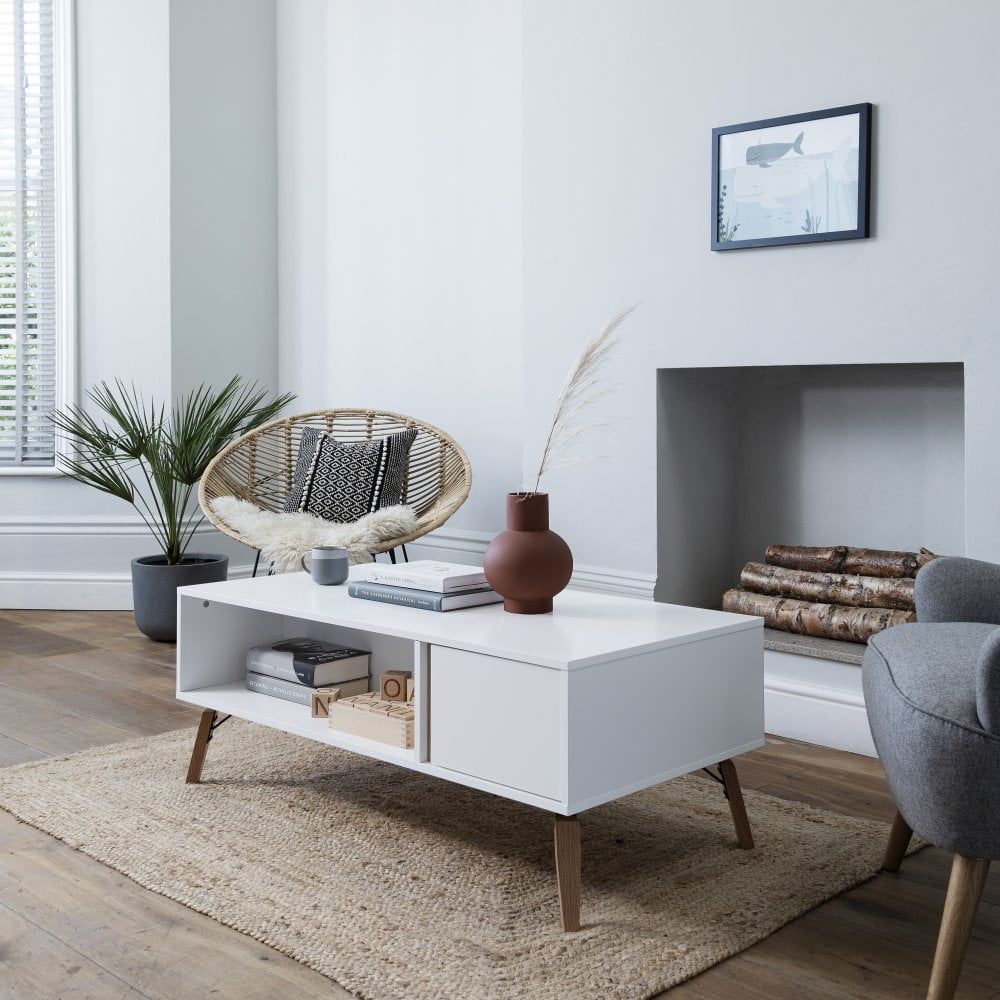 Otto Coffee Table With Cupboard | Nöa & Nani For White Storage Coffee Tables (View 8 of 15)