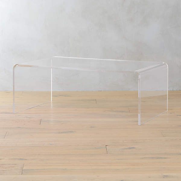 Peekaboo Acrylic Coffee Table + Reviews | Cb2 Pertaining To Thick Acrylic Coffee Tables (View 7 of 15)