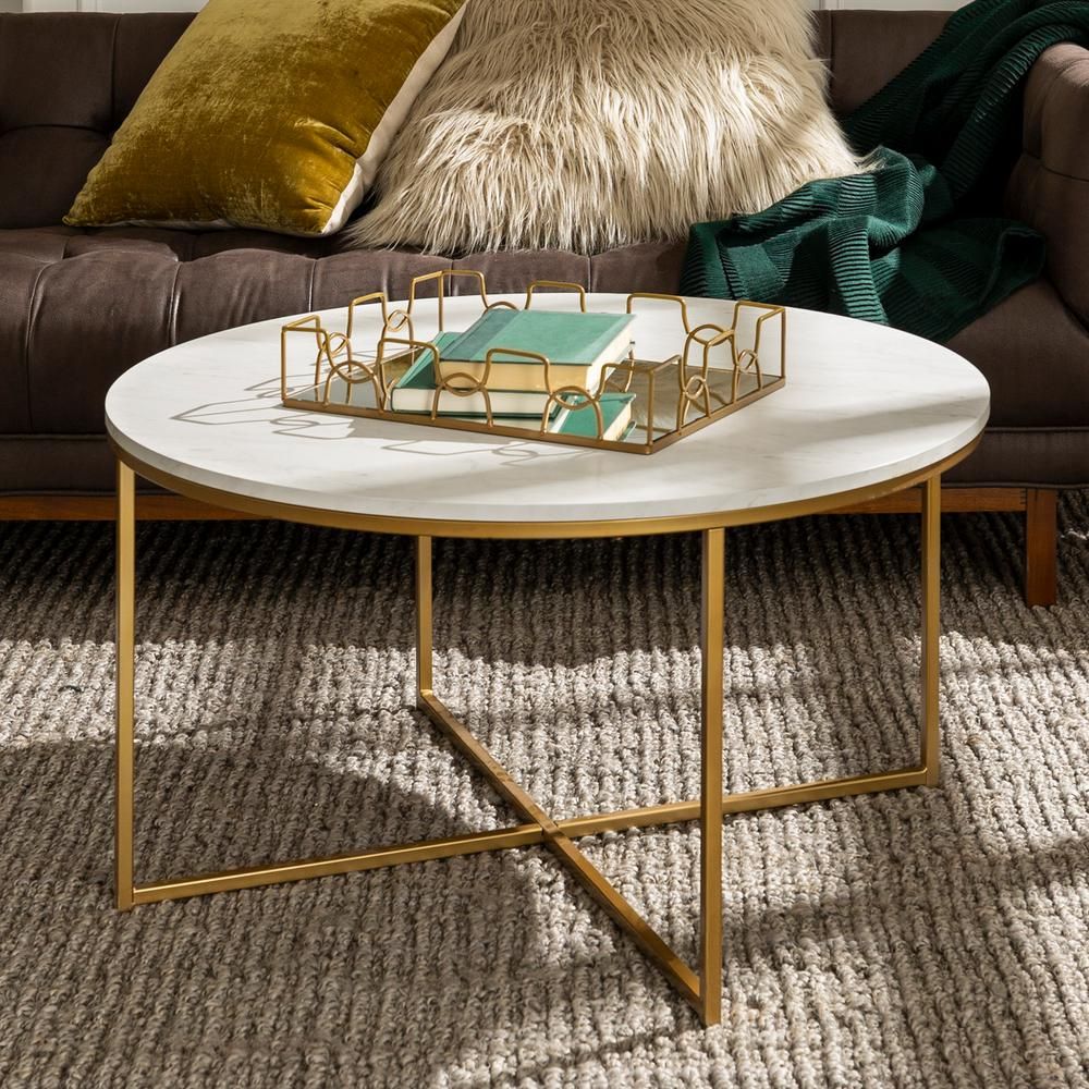 Pin On Living Room Layouts With Faux Marble Gold Coffee Tables (View 4 of 15)