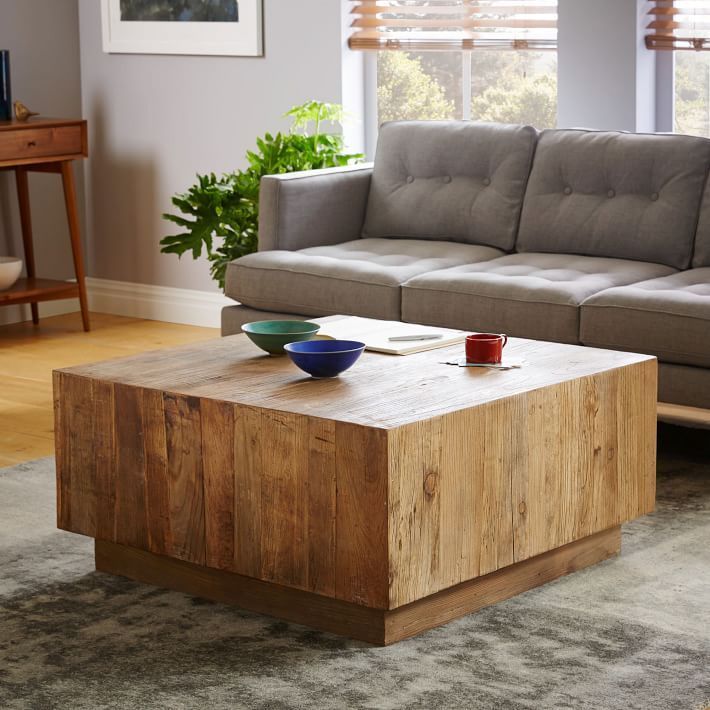Plank Coffee Table | Coffee Table, Coffee Table Square, Diy Coffee Table Inside Plank Coffee Tables (View 3 of 15)