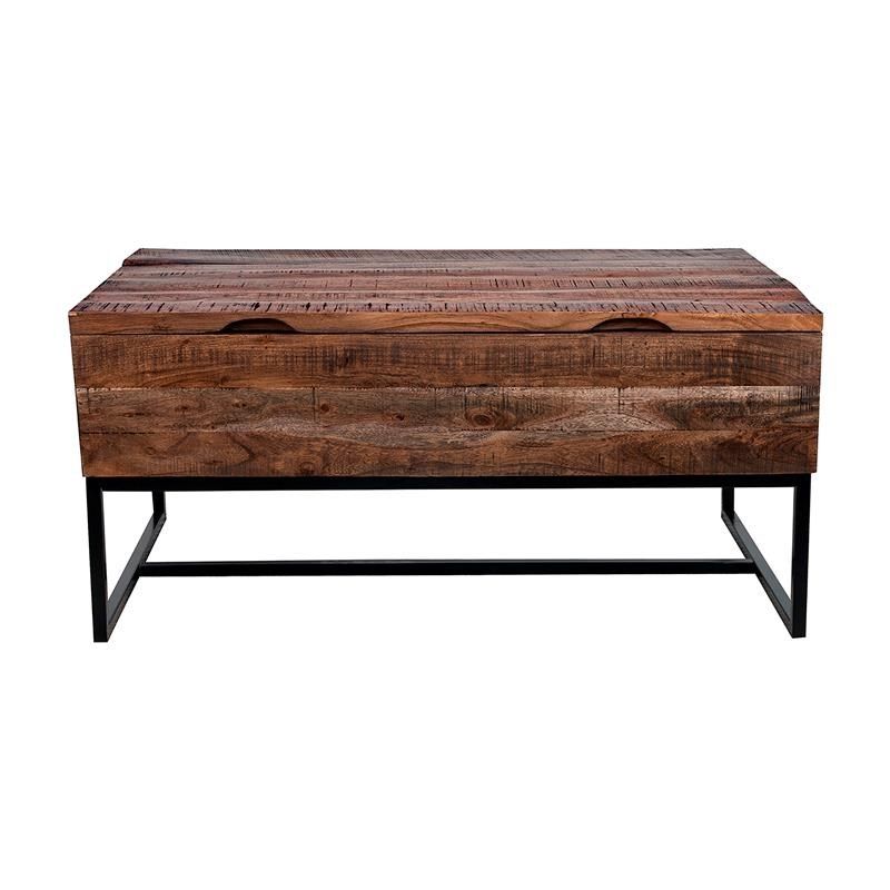 Porter Designs Lakewood Lift Top Solid Acacia Wood Coffee Table – Brown |  Homesquare With Solid Acacia Wood Coffee Tables (View 11 of 15)