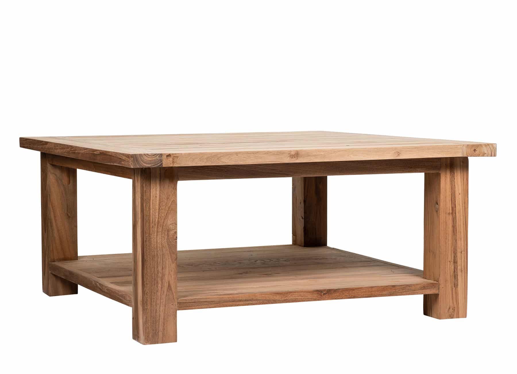 Reclaimed Teak 1m Square Coffee Table – Field & Hawken Within Solid Teak Wood Coffee Tables (View 15 of 15)