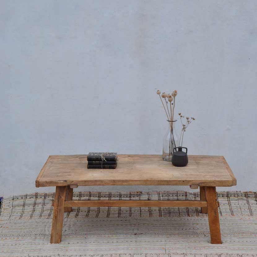 Reclaimed Wood Coffee Table | Elm – Home Barn Vintage With Reclaimed Elm Wood Coffee Tables (View 4 of 15)