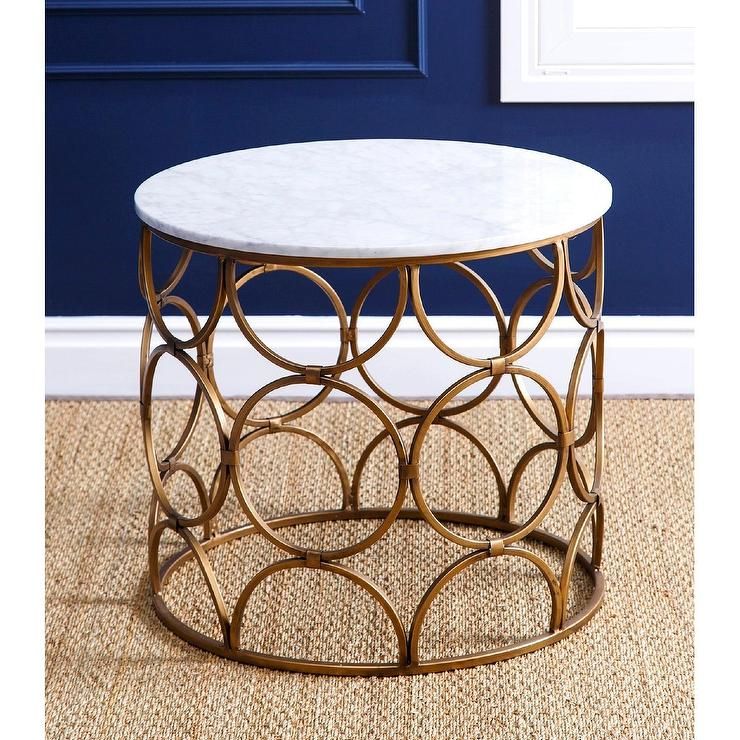 Roland Round Faux Marble Coffee Table With Faux Marble Gold Coffee Tables (View 15 of 15)