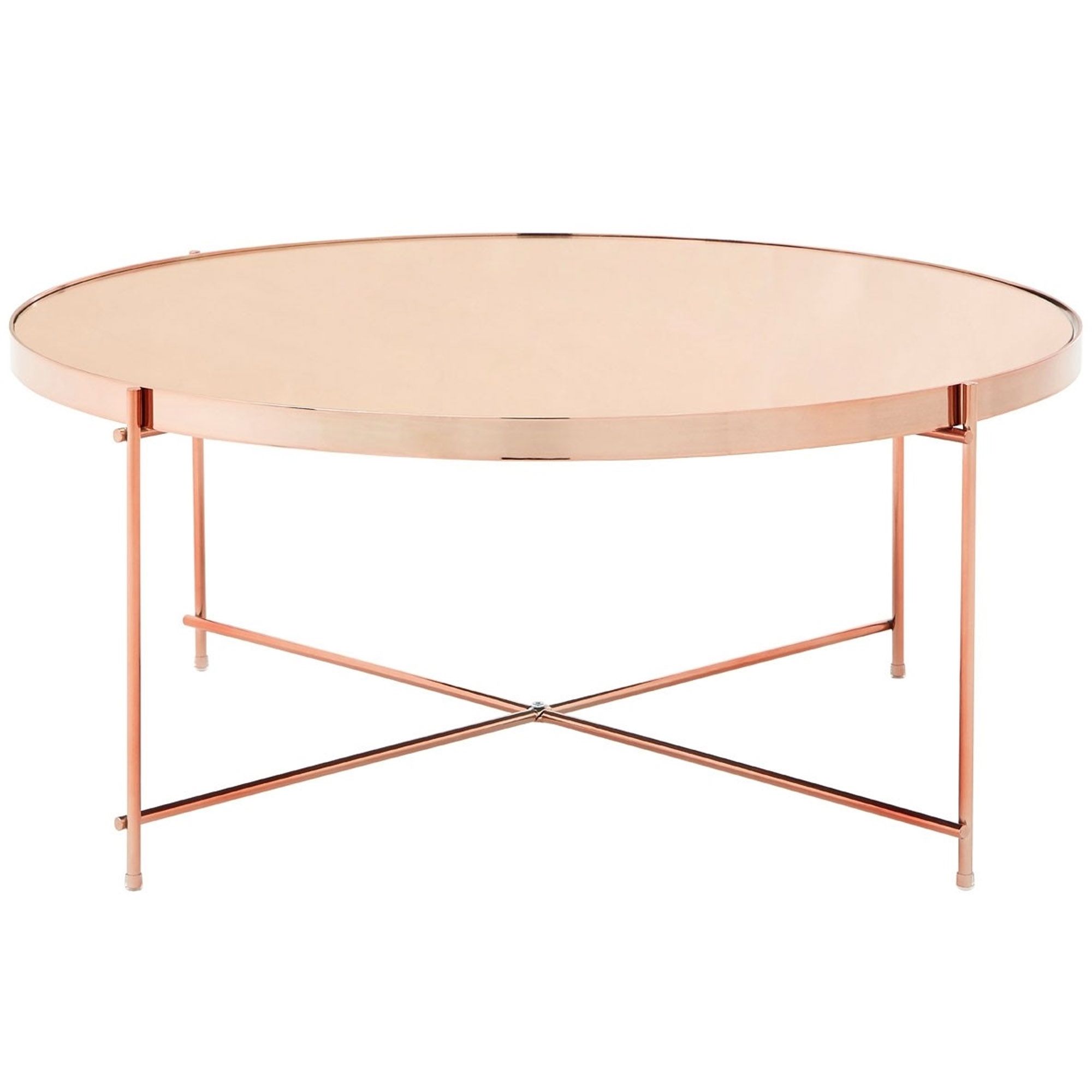 Rose Gold Round Allure Coffee Table | Contemporary Lounge Furniture In Rose Gold Coffee Tables (View 2 of 15)