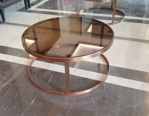 Rose Gold Round Coffee Table, Diameter: 30 Inch At Rs 9500 In Mumbai | Id:  20150223230 With Regard To Rose Gold Coffee Tables (View 12 of 15)