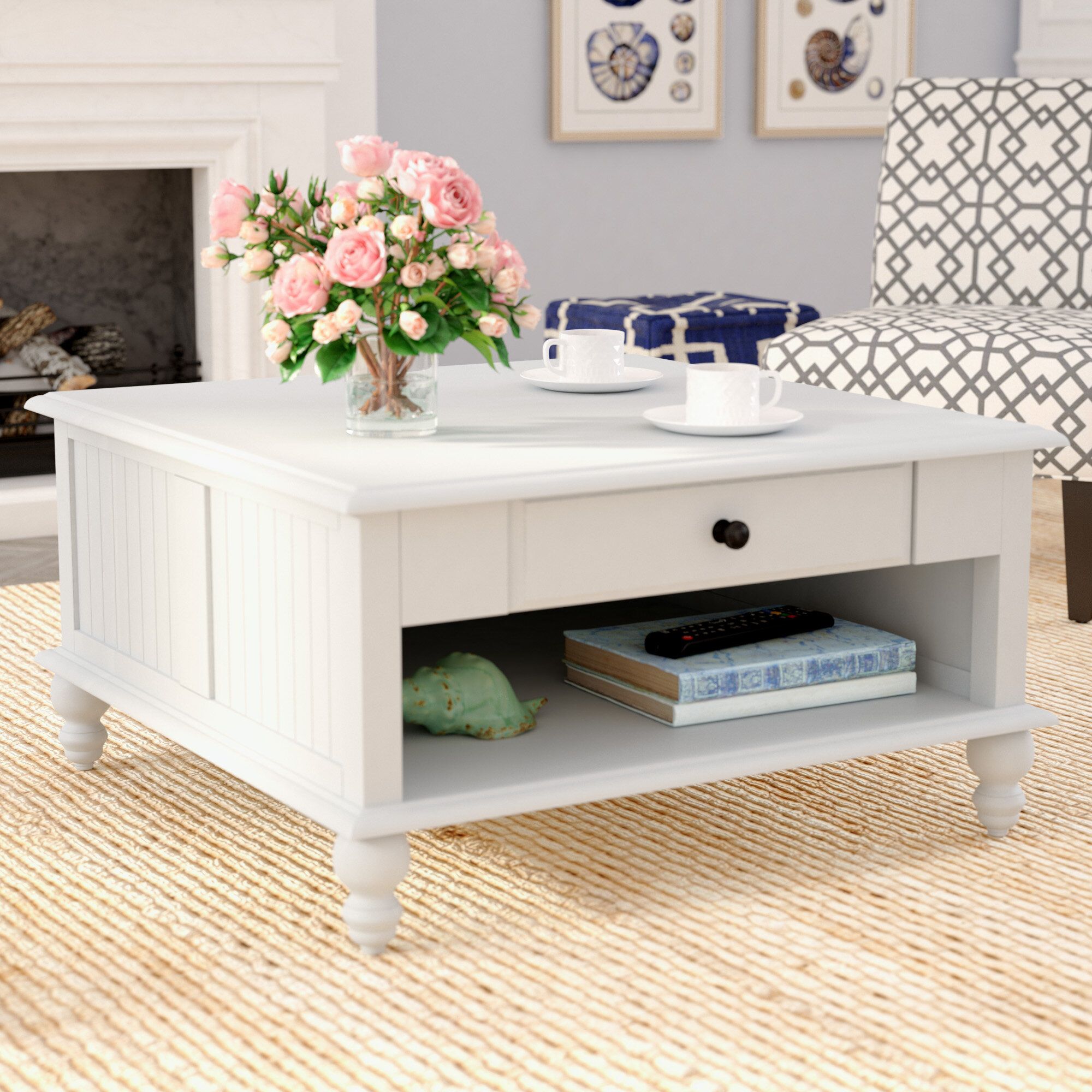 Rosecliff Heights Witherspoon Coffee Table With Storage & Reviews | Wayfair With Regard To White Storage Coffee Tables (View 1 of 15)