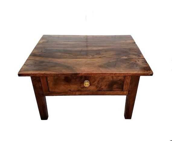 Rustic Country European Antique Fruitwood Low Table Wabi – Etsy Uk Inside Reclaimed Fruitwood Coffee Tables (View 13 of 15)