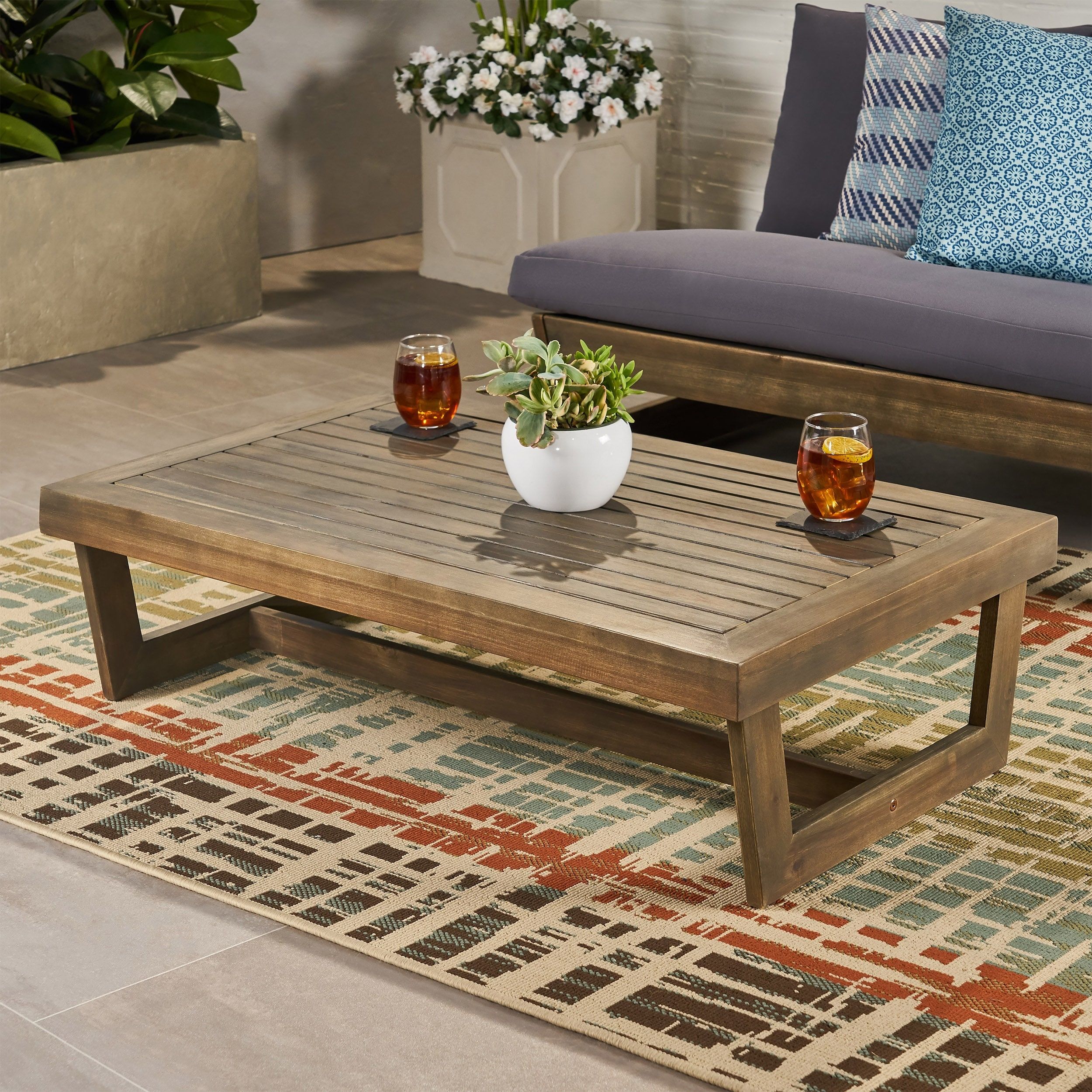 Sherwood Outdoor Acacia Wood Coffee Tablechristopher Knight Home – On  Sale – Overstock – 28422818 Regarding Acacia Wood Coffee Tables (View 9 of 15)