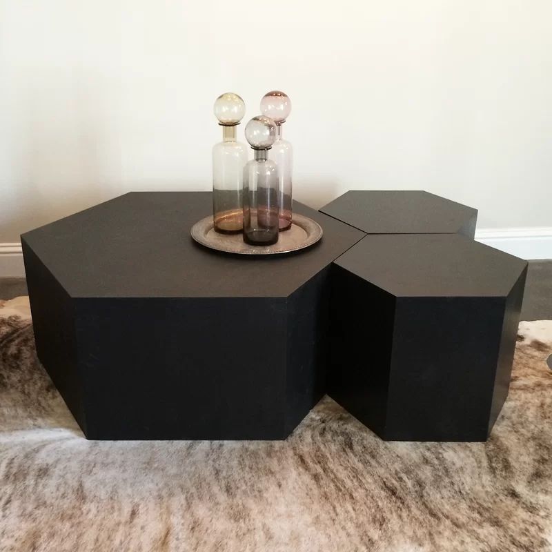 Solid Wood Block 1 Coffee Table With Storage | Geometric Table, Geometric  Coffee Table, Unique Furniture Design With Geometric Block Solid Coffee Tables (View 10 of 15)