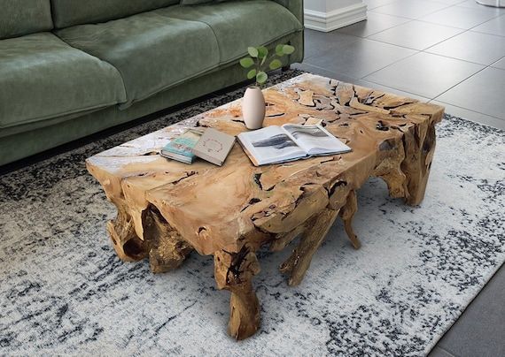 Square Drift Wood Teak Root Coffee Table High Quality Drift – Etsy In Teak Coffee Tables (View 10 of 15)